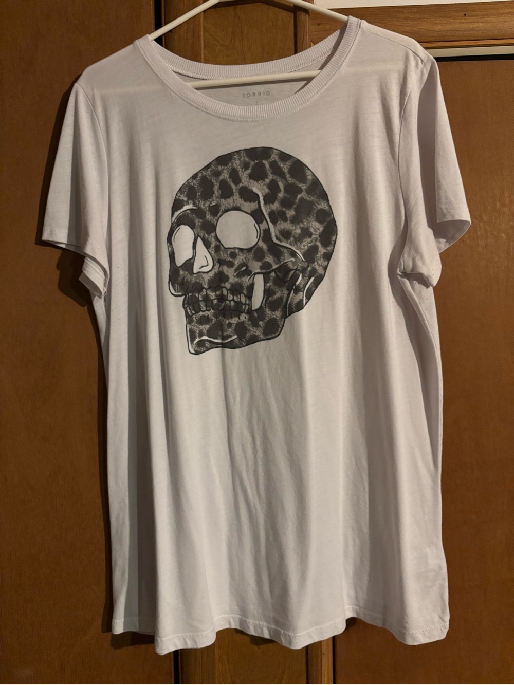 torrid White Tee with Leopard Skull Print